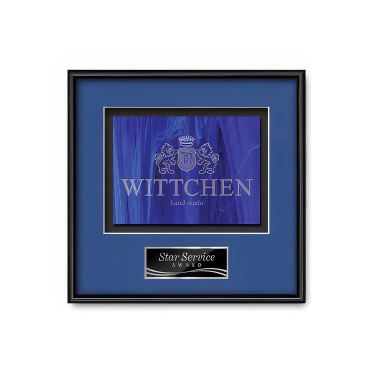 Waterleaf Fenestra Stained Glass Framed Award #12