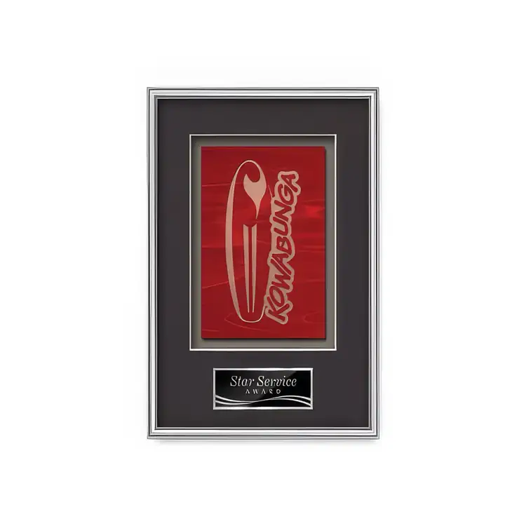 Waterleaf Fenestra Stained Glass Framed Award #13