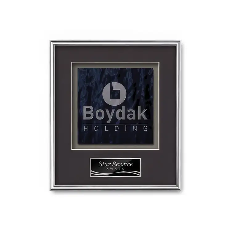 Waterleaf Fenestra Stained Glass Framed Award #15