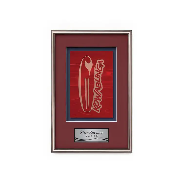 Waterleaf Fenestra Stained Glass Framed Award #2