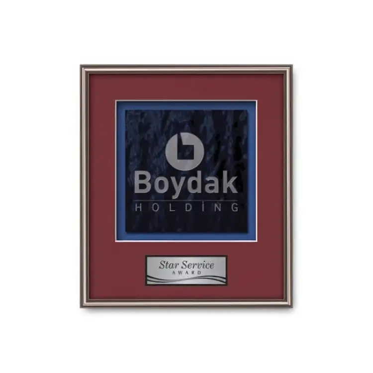 Waterleaf Fenestra Stained Glass Framed Award #3