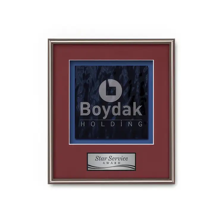 Waterleaf Fenestra Stained Glass Framed Award #4