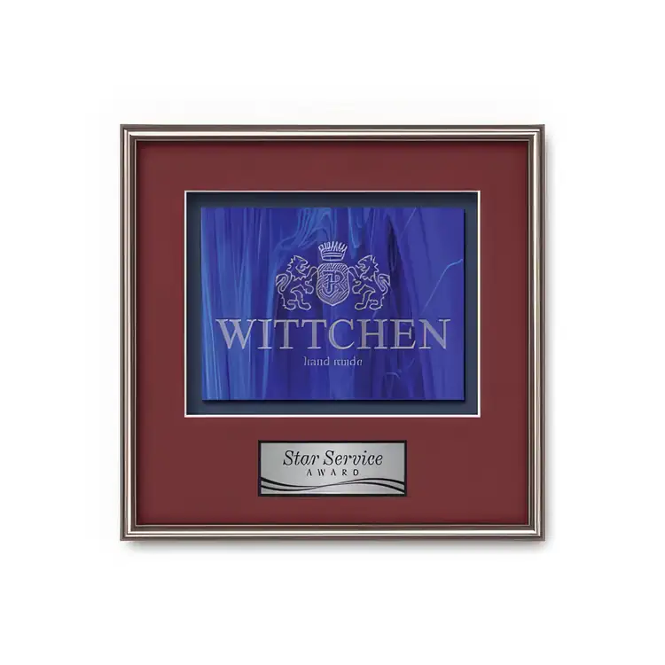 Waterleaf Fenestra Stained Glass Framed Award #5