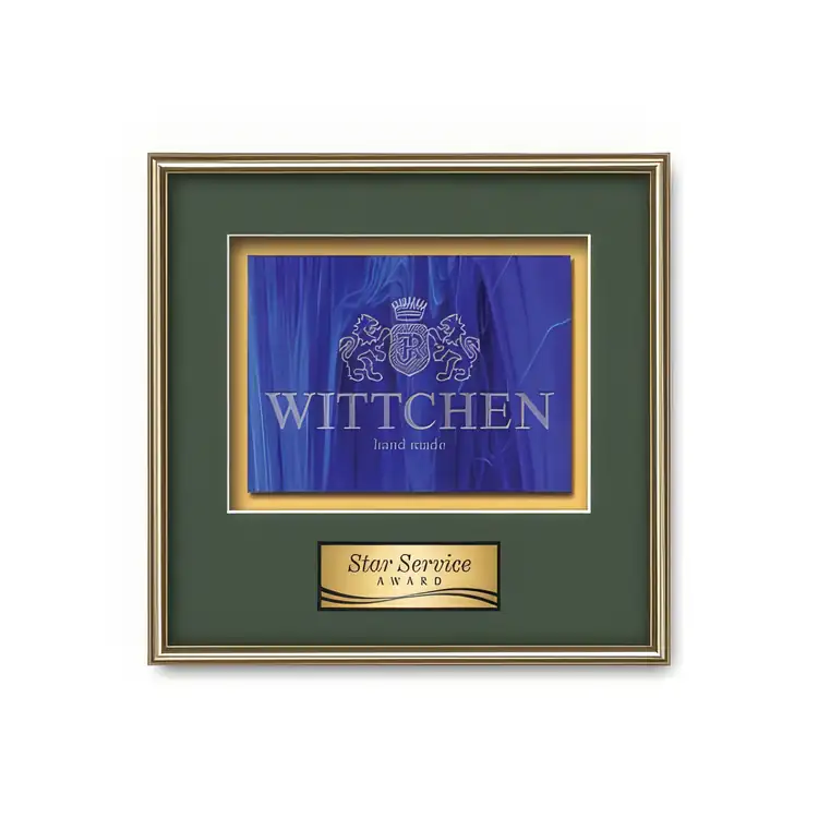 Waterleaf Fenestra Stained Glass Framed Award #9