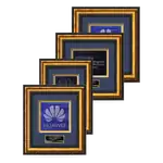 Plaque encadrée Waterleaf Grazia en verre coloré