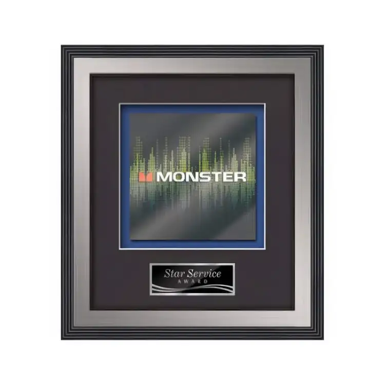 Waterleaf Jasper Multicolor on Metal Framed Award #15