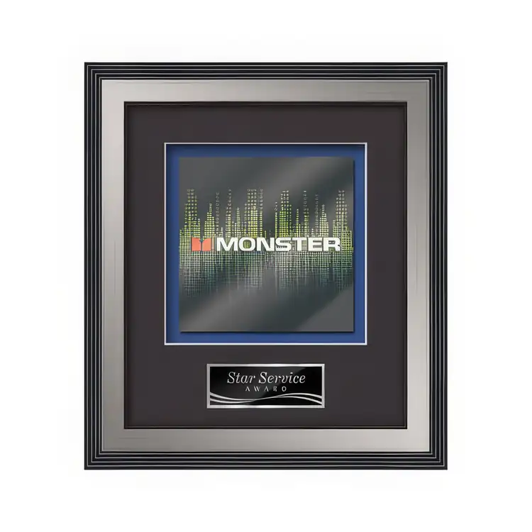 Waterleaf Jasper Multicolor on Metal Framed Award #17
