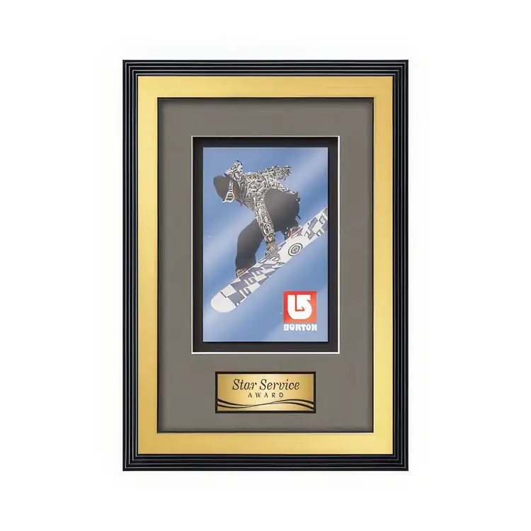 Waterleaf Jasper Multicolor on Metal Framed Award #6