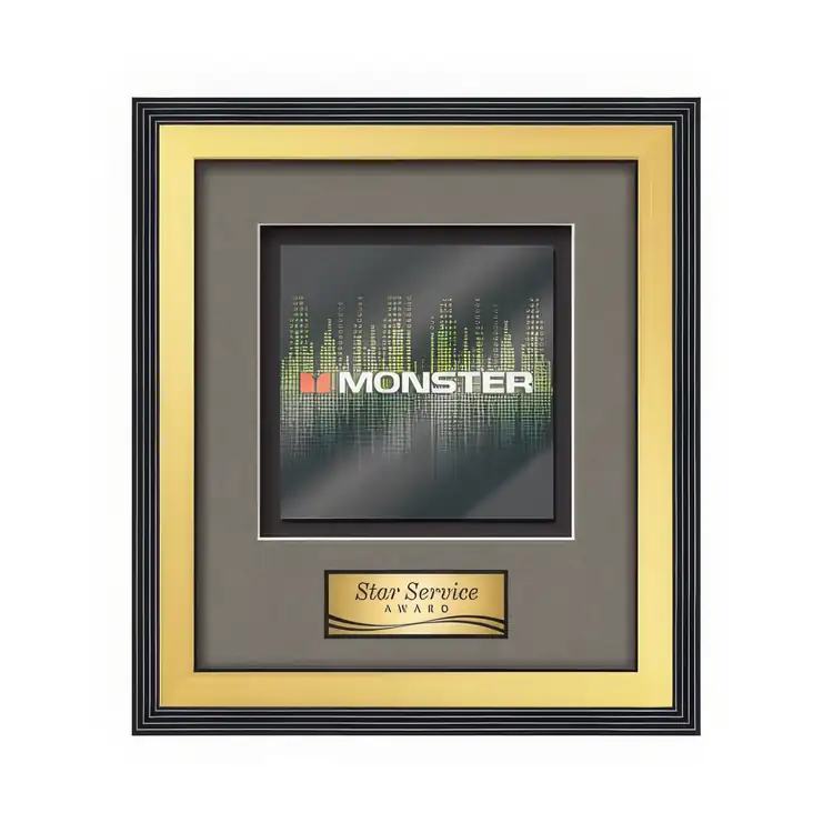 Waterleaf Jasper Multicolor on Metal Framed Award #9