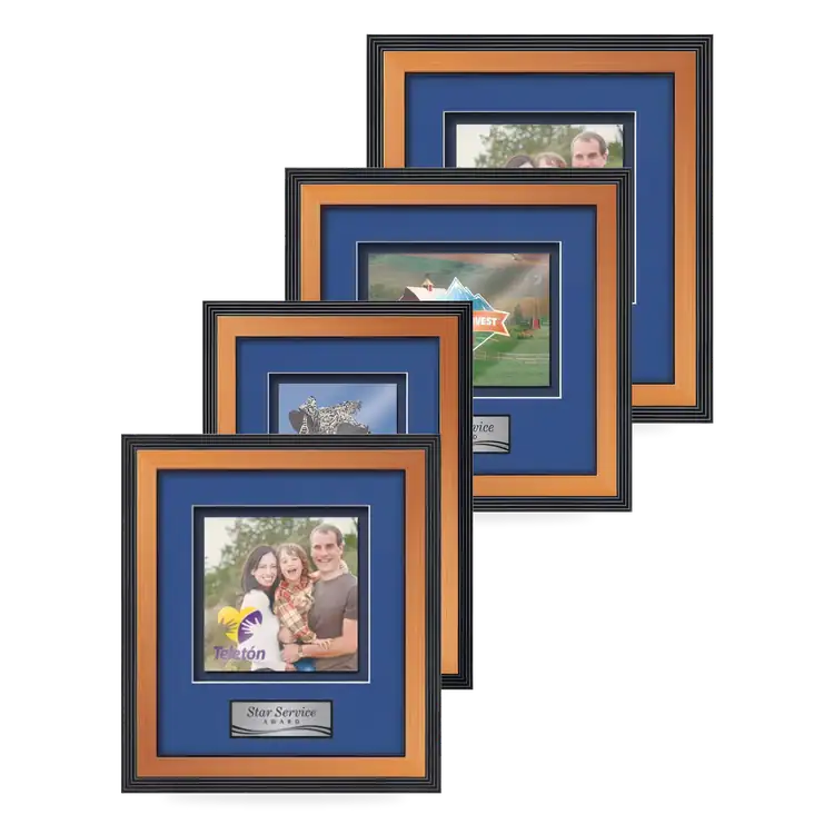 Waterleaf Jasper Multicolor on Metal Framed Award
