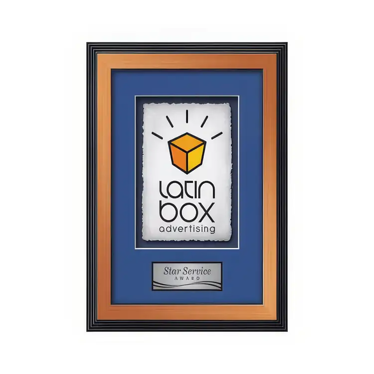 Waterleaf Jasper Multicolor on Artisan Paper Framed Award #10