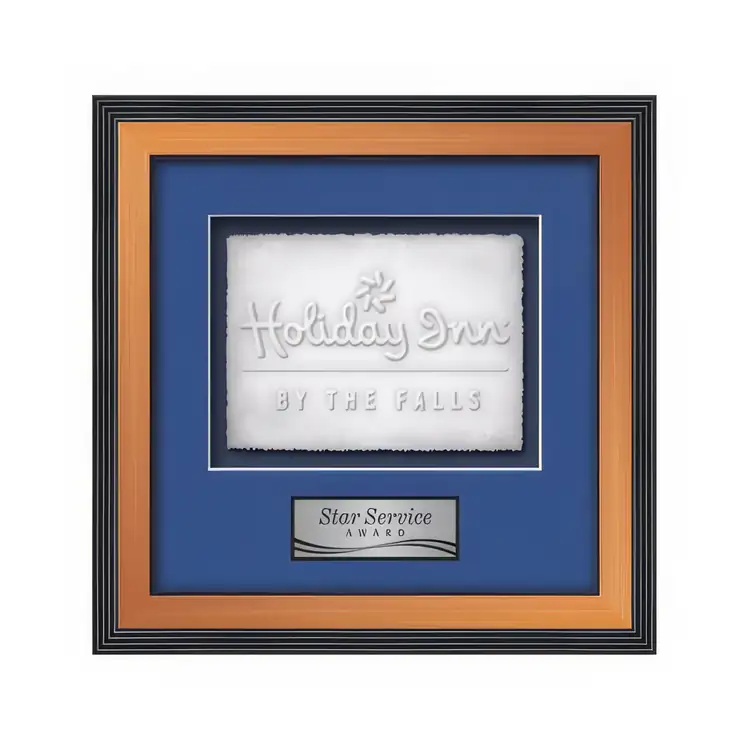 Waterleaf Jasper Cast Paper Framed Award #10