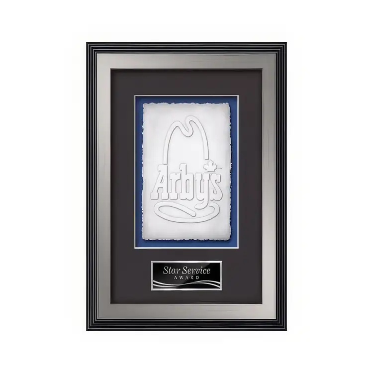 Waterleaf Jasper Cast Paper Framed Award #11