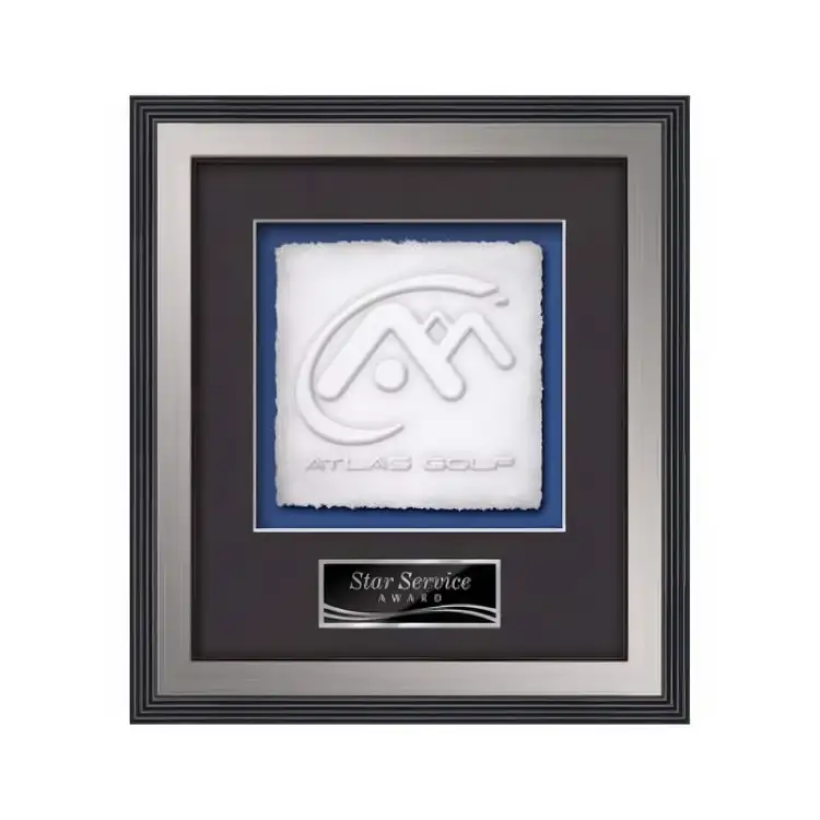 Waterleaf Jasper Cast Paper Framed Award #12