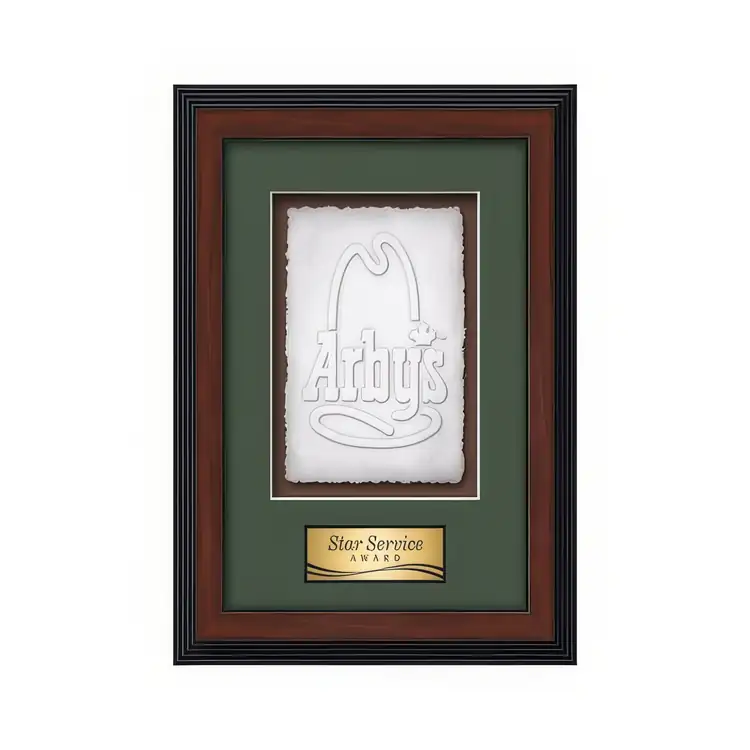 Waterleaf Jasper Cast Paper Framed Award #2
