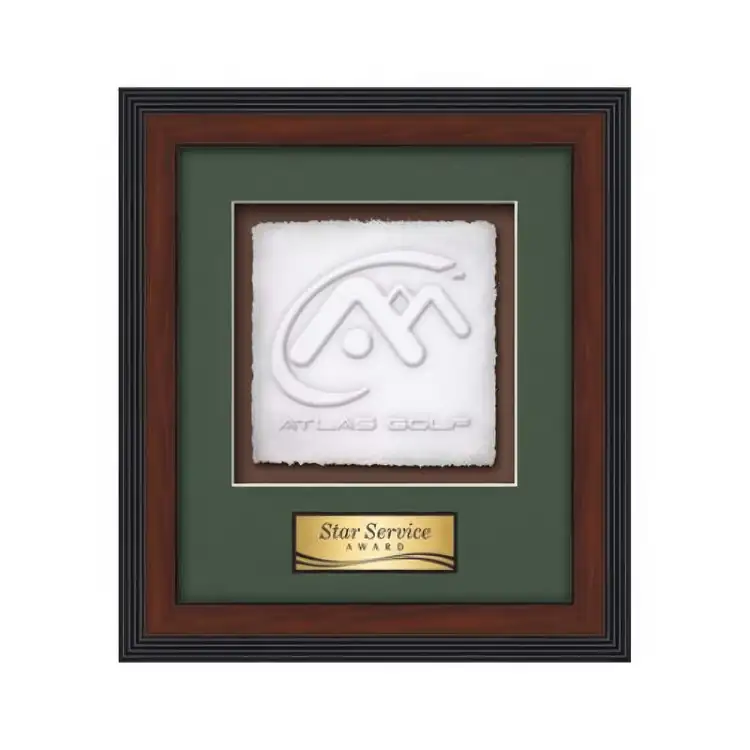 Waterleaf Jasper Cast Paper Framed Award #3