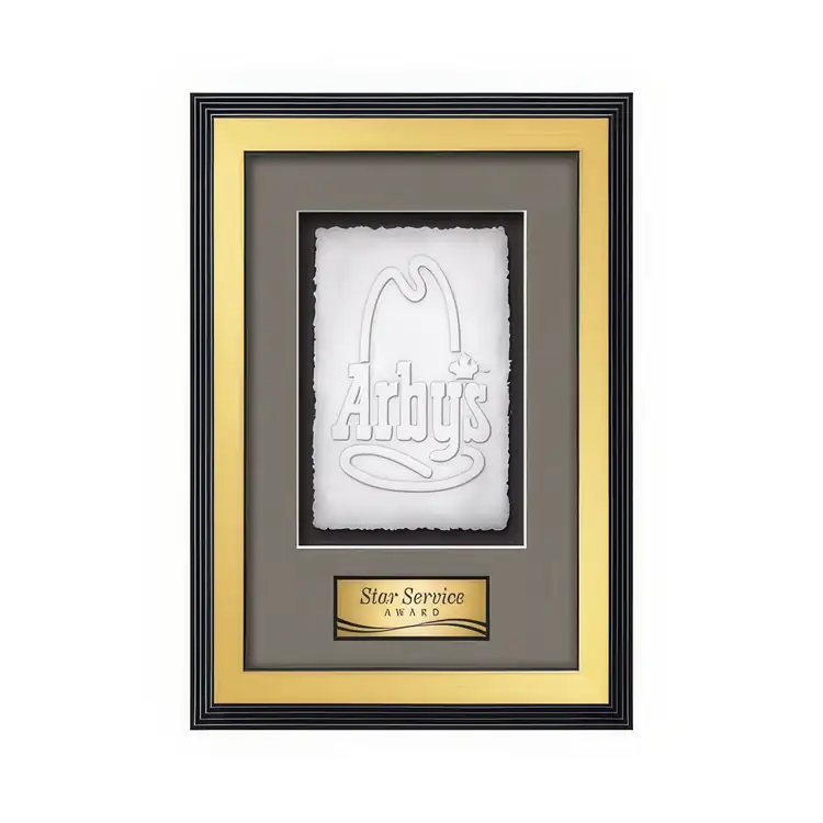 Waterleaf Jasper Cast Paper Framed Award #5
