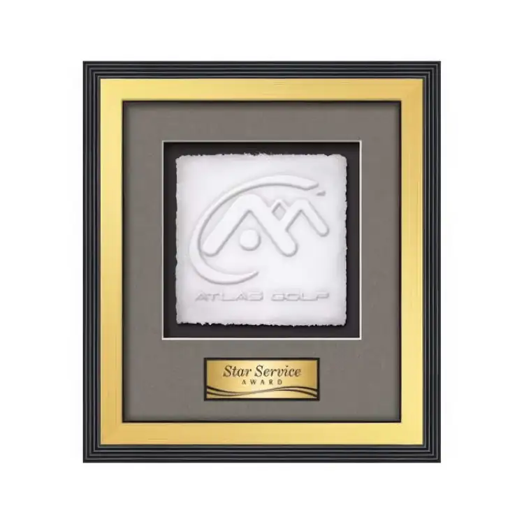 Waterleaf Jasper Cast Paper Framed Award #6