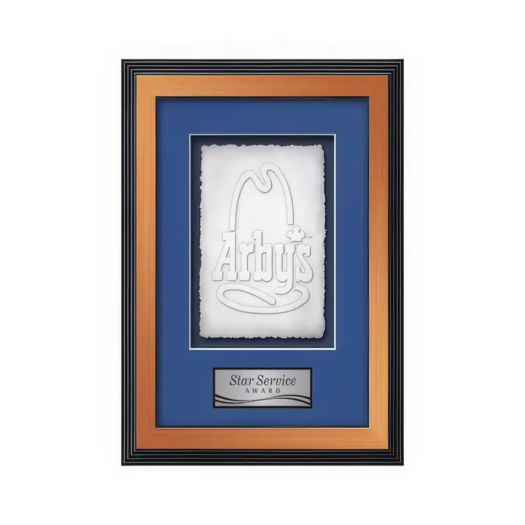 Waterleaf Jasper Cast Paper Framed Award #8
