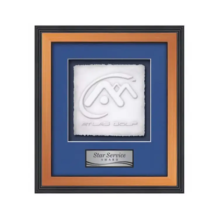 Waterleaf Jasper Cast Paper Framed Award #9