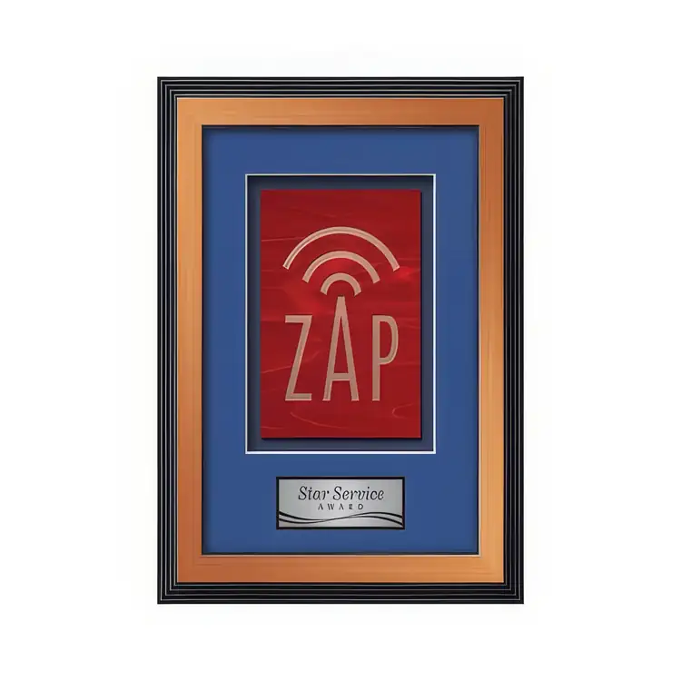 Waterleaf Jasper Stained Glass Framed Award #2