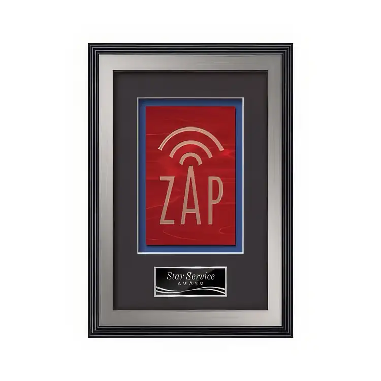 Waterleaf Jasper Stained Glass Framed Award #6