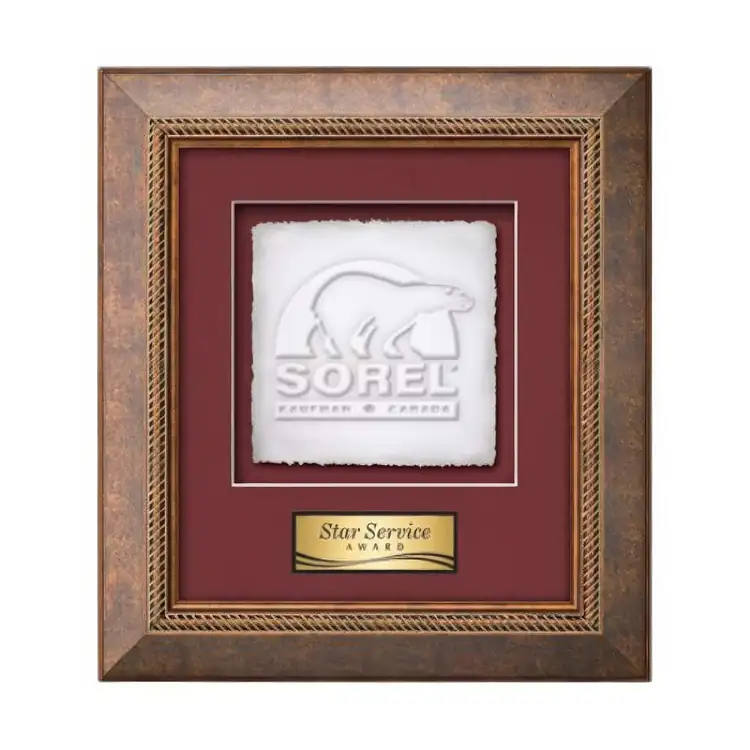 Waterleaf Lazio Cast Paper Framed Award #3