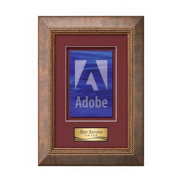 Waterleaf Lazio Stained Glass Framed Award #3