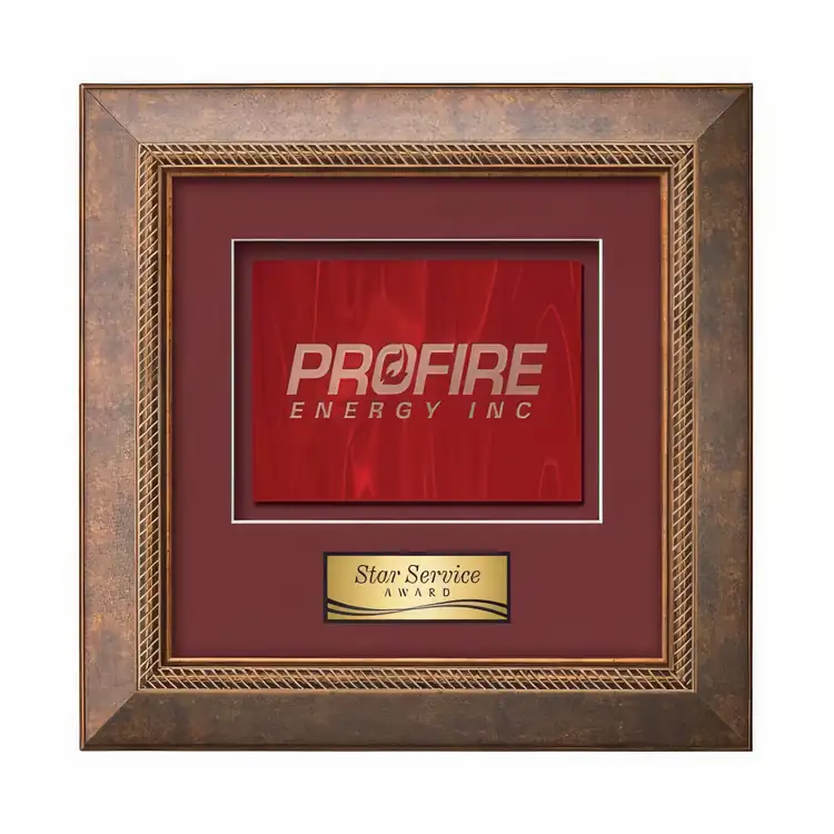 Waterleaf Lazio Stained Glass Framed Award #4