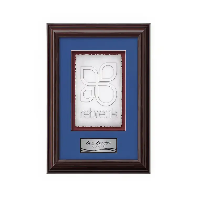 Waterleaf Monarch Cast Paper Framed Award #2