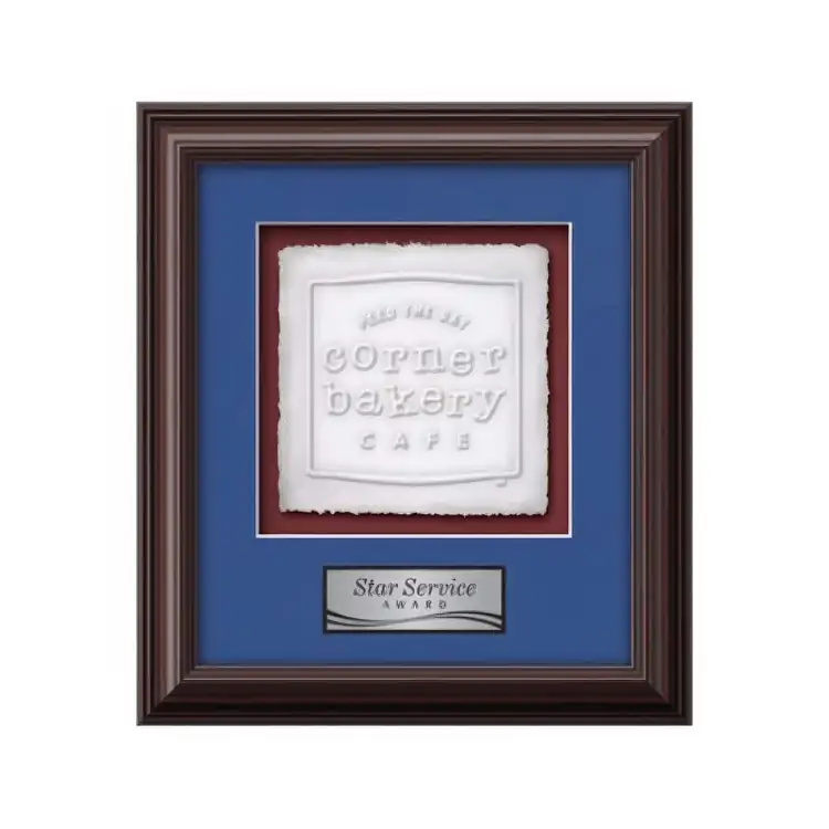 Waterleaf Monarch Cast Paper Framed Award #3