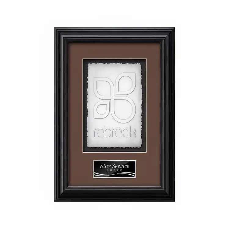 Waterleaf Monarch Cast Paper Framed Award #5