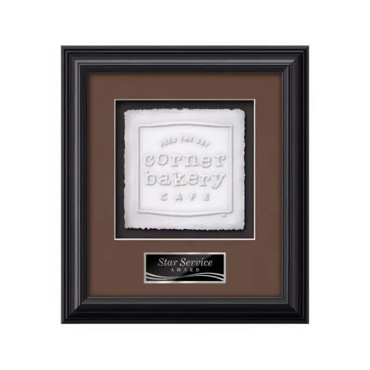 Waterleaf Monarch Cast Paper Framed Award #6