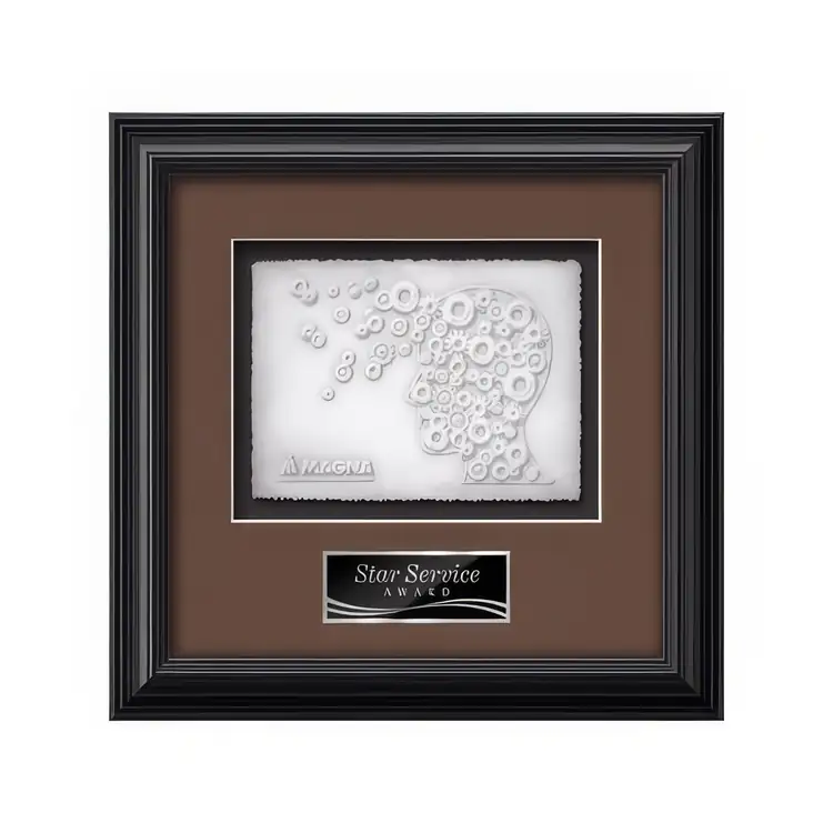 Waterleaf Monarch Cast Paper Framed Award #7
