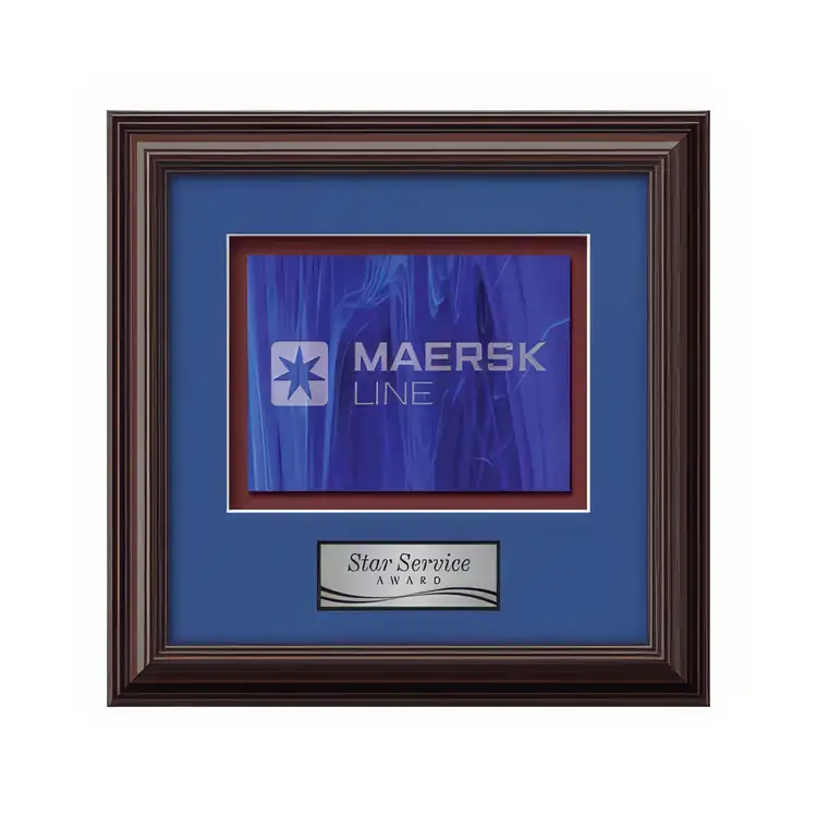 Plaque encadrée Waterleaf Monarch en verre coloré #7