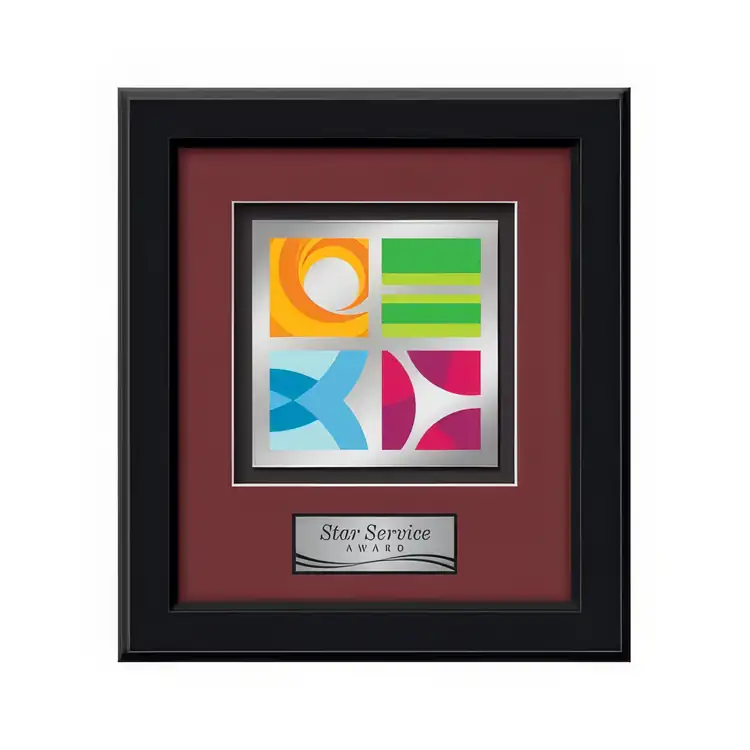 Waterleaf Myriad Multicolor on Metal Framed Award #5