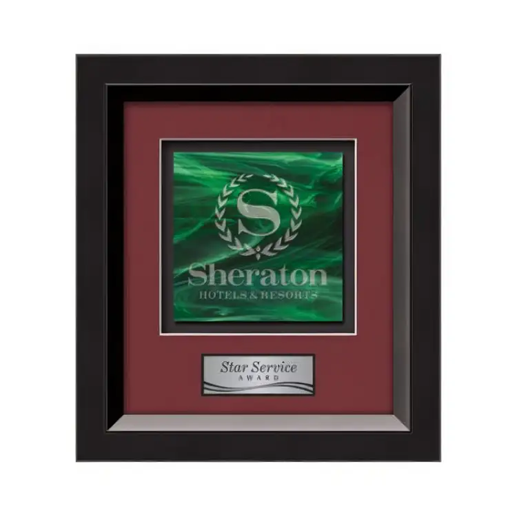 Waterleaf Omni Stained Glass Framed Award #3