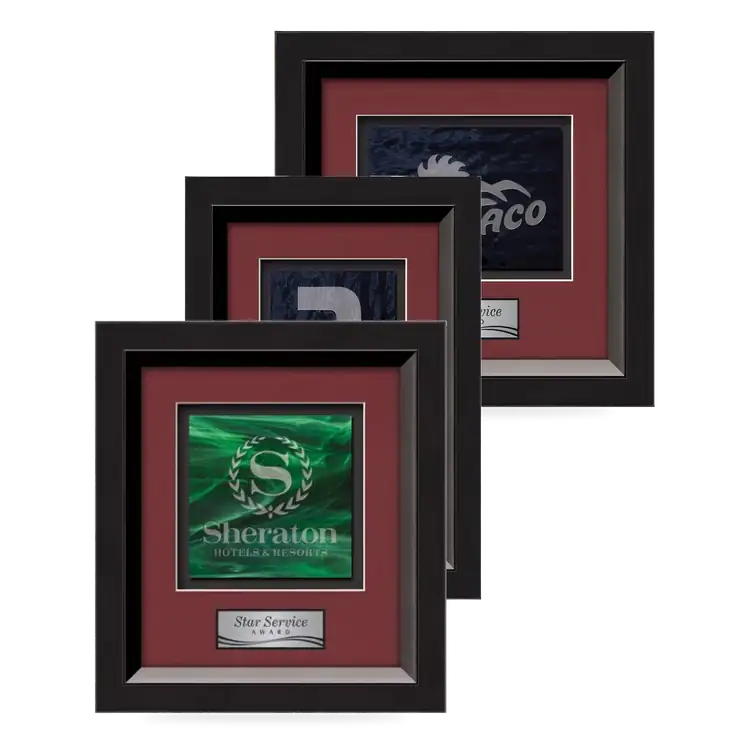 Waterleaf Omni Stained Glass Framed Award