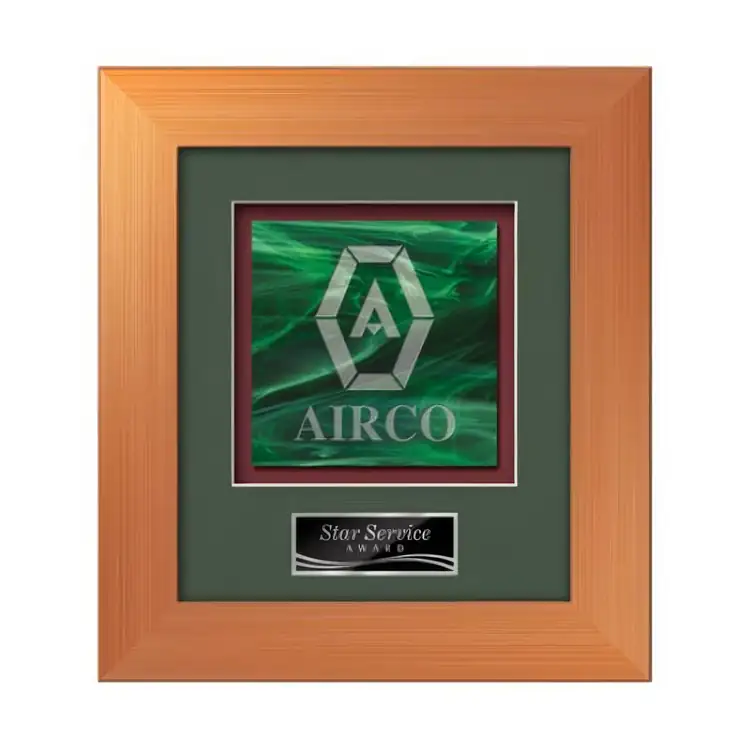 Plaque encadrée Waterleaf Premier en verre coloré #10