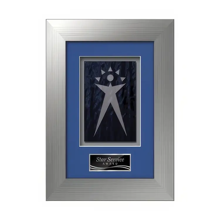 Plaque encadrée Waterleaf Premier en verre coloré #2