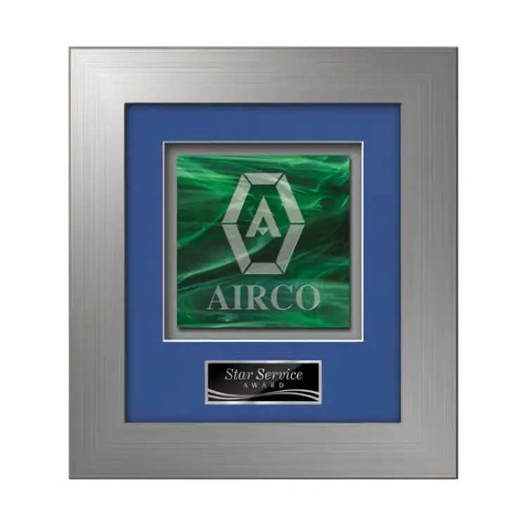 Plaque encadrée Waterleaf Premier en verre coloré #3