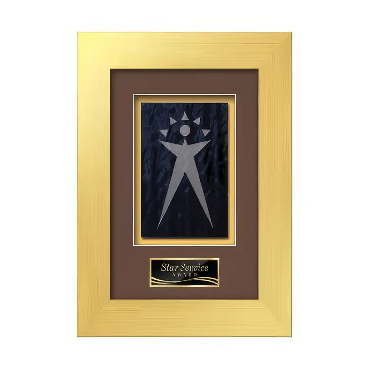 Plaque encadrée Waterleaf Premier en verre coloré #6