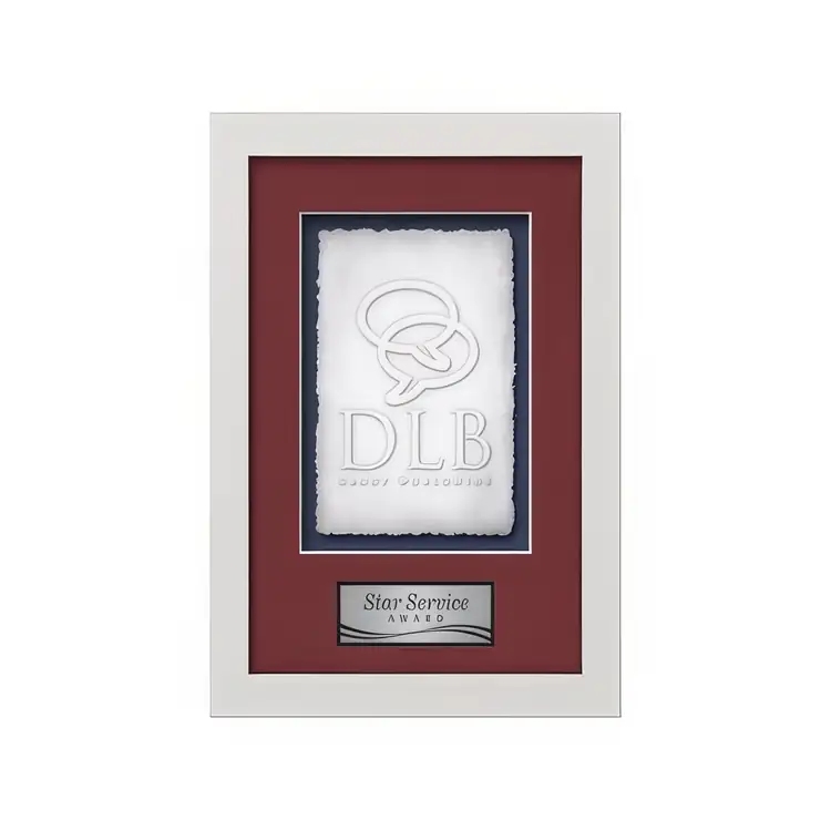 Waterleaf Primrose Cast Paper Framed Award #10