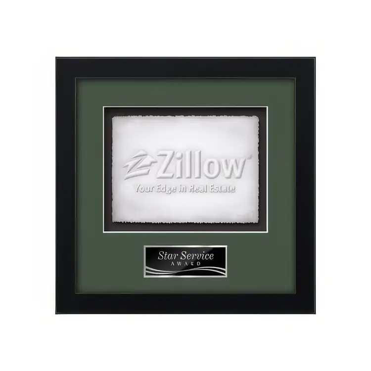 Waterleaf Primrose Cast Paper Framed Award #2