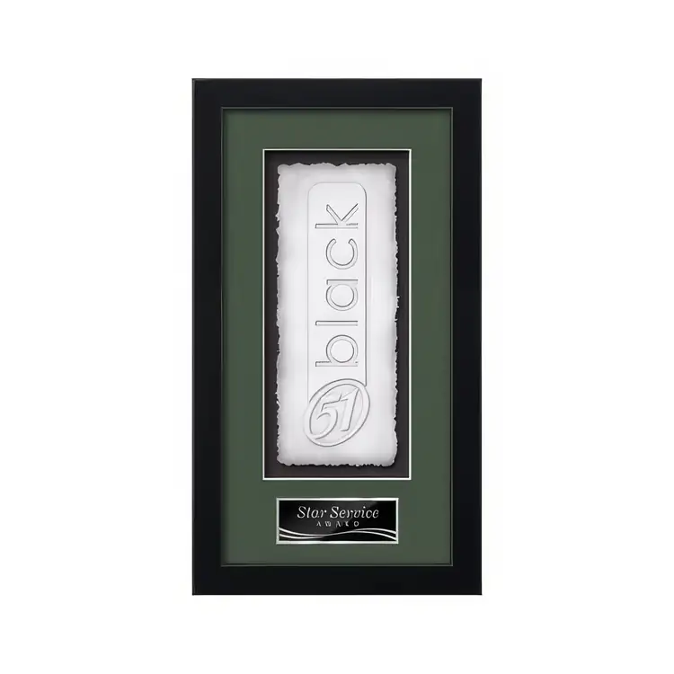 Waterleaf Primrose Cast Paper Framed Award #4