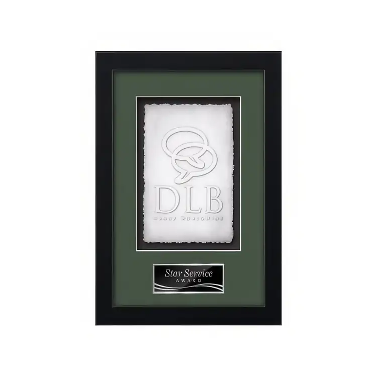Waterleaf Primrose Cast Paper Framed Award #5