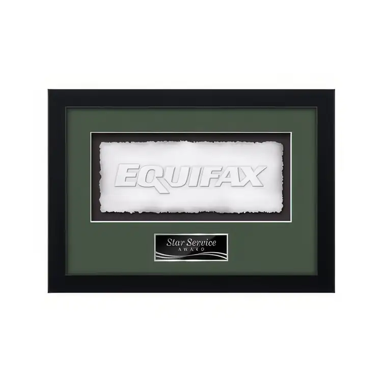 Waterleaf Primrose Cast Paper Framed Award #6