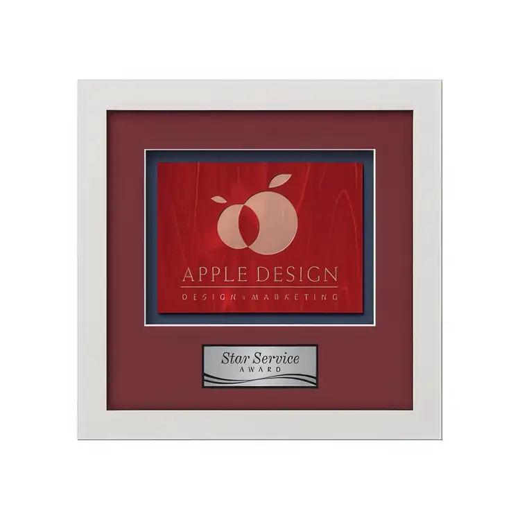 Waterleaf Primrose Stained Glass Framed Award #11