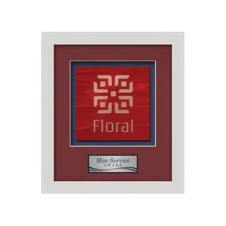 Waterleaf Primrose Stained Glass Framed Award #12