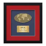 Plaque encadrée Waterleaf Primrose globe terrestre